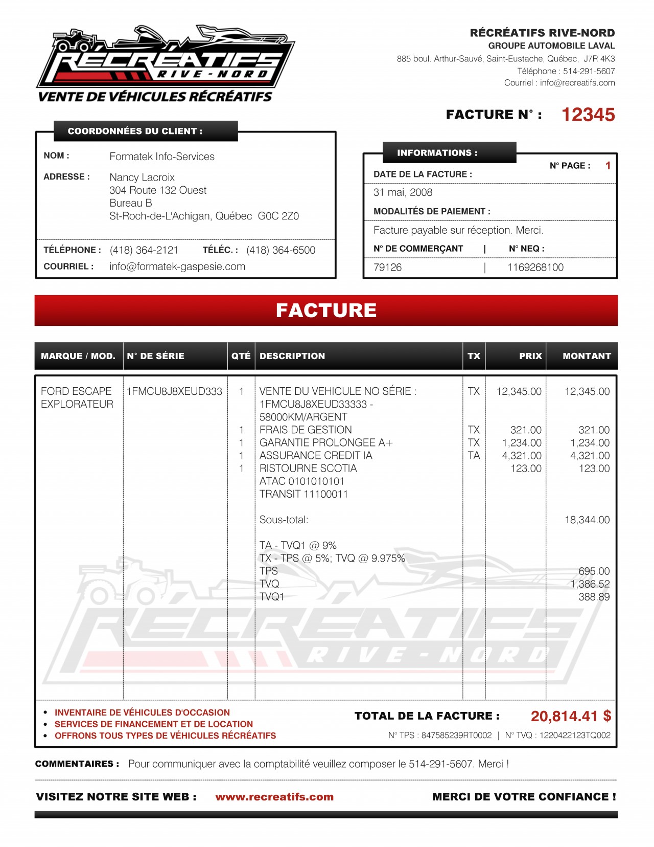 EXEMPLE DU FORMAT A.3 Archives  Création et programmation de